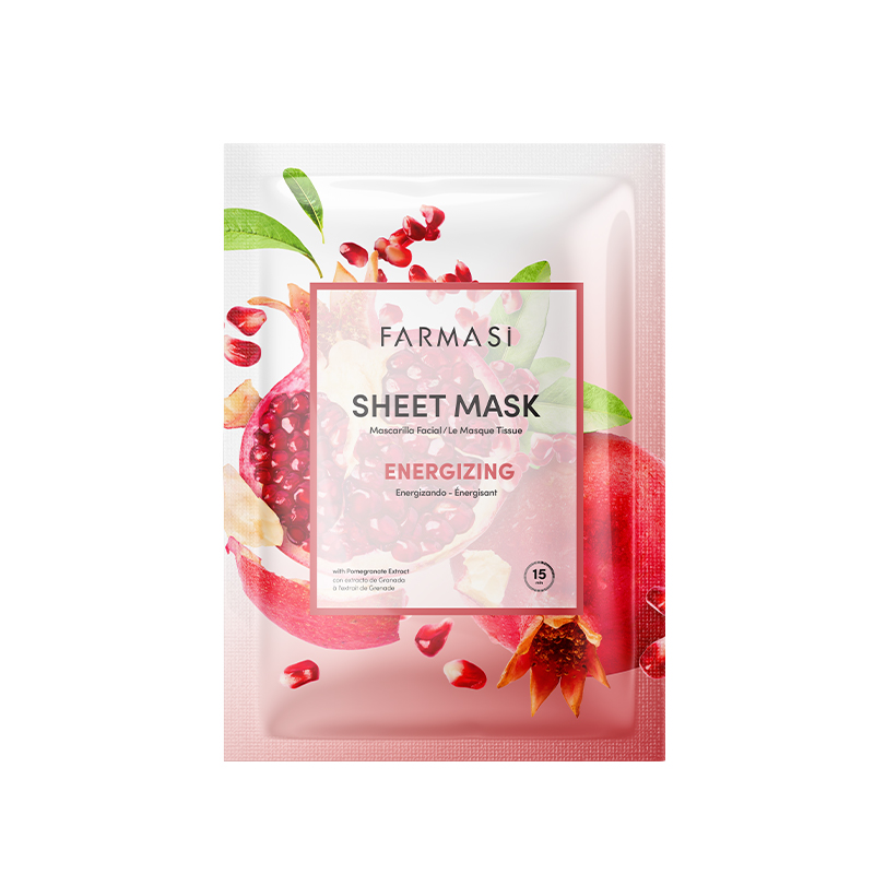 სახის ნიღაბი ბროწეულის ექსტრაქტით ENERGIZING