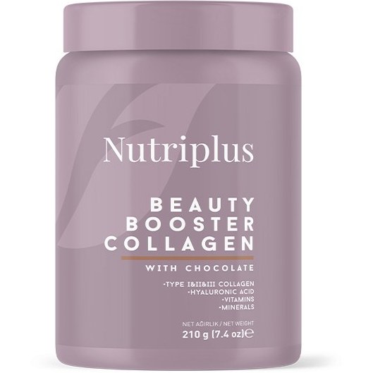 NUTRIPLUS კოლაგენის ფხვნილი შოკოლადის არომატით BEAUTY BOOSTER COLLAGEN 210 გრ.