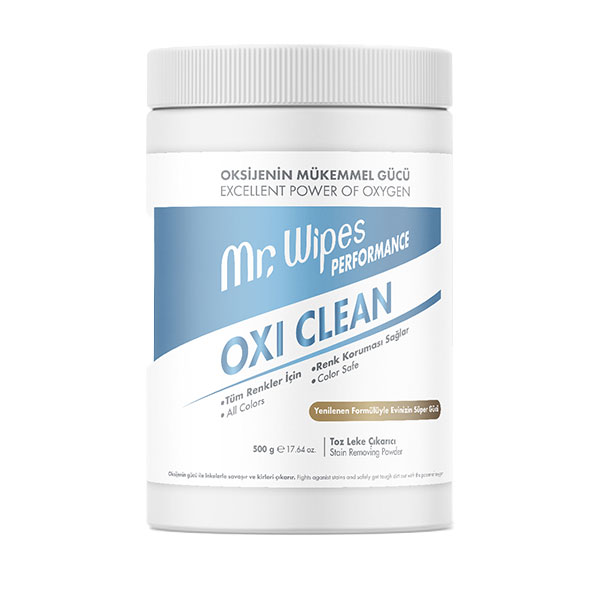 MR. WIPES რთული ლაქების და ჭუჭყის მოსაშორებელი საშუალება, Oxi Clean 500 გრ.